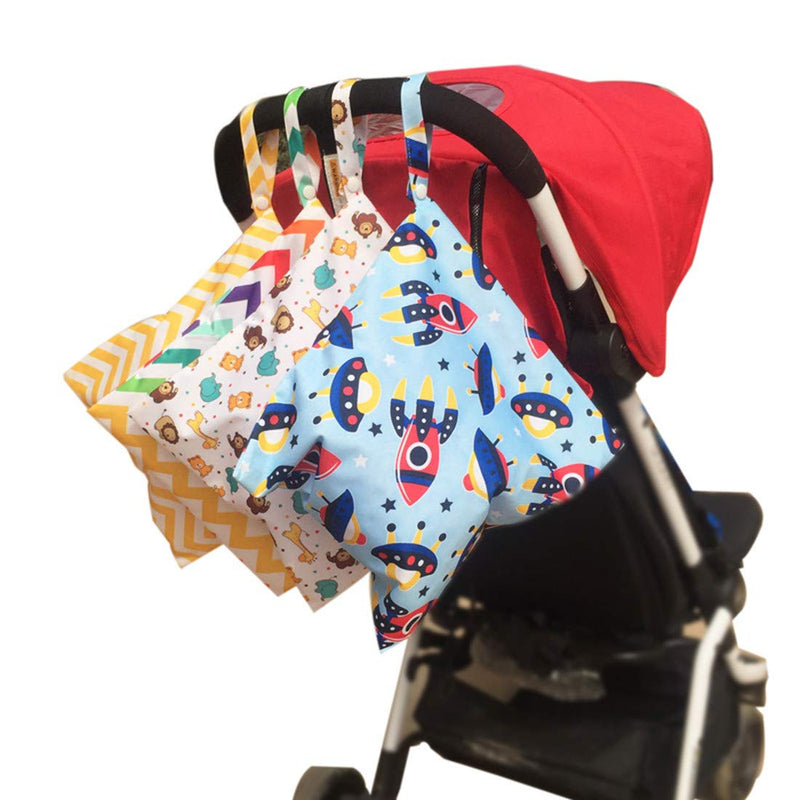 Wet Dry Bag, Baby Nappy Organizer Bag, Reusable Zipper Diaper Bag, Hanging Wet or Dry Clothes Storage Bag (2# M) 2# M - BeesActive Australia