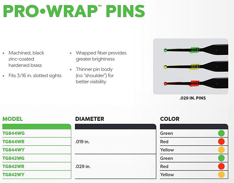 TRUGLO Pro-Wrap Pin Sight .029" Sight .029" Yellow - BeesActive Australia