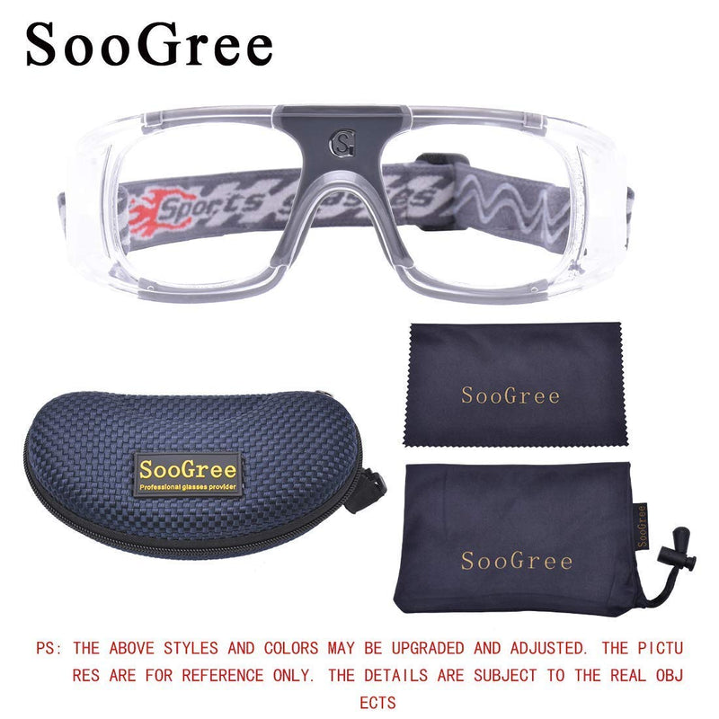 SooGree Sports Glasses Goggles for Men Basketball Anti Fog Protective Goggles Gray - BeesActive Australia