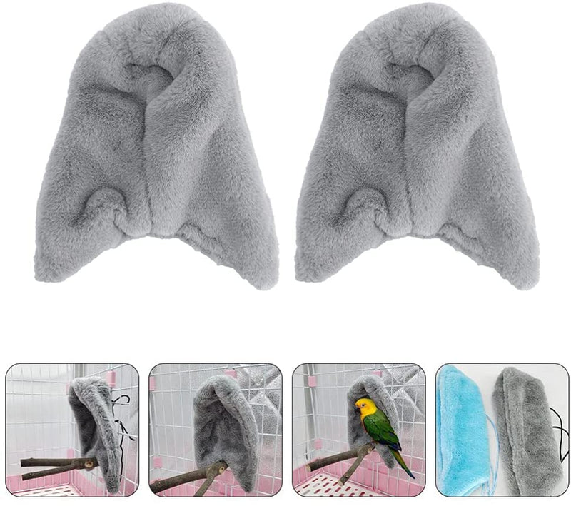 ISMARTEN 2 Pieces Comfort Corner Fleece Bird Blanket, Cuddle Nest Hanging Toy for Bird Cage, Warm Bird Shelter Bed for Small and Medium Parrots, Cockatiel Pigeon and Lovebirds - BeesActive Australia