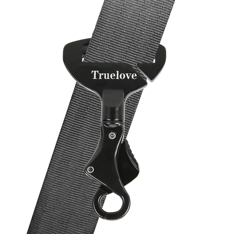 TRUE LOVE Vehicle Seat Belt Safety Buckle Lock, Fit Pet Harness Dog Car Travel Portable Lightweight Medium Black - BeesActive Australia