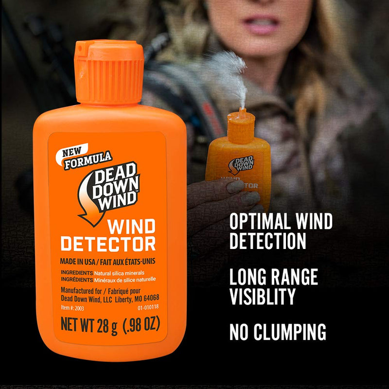 Dead Down Wind Hunting Wind Detector | Odorless Wind Direction Indicator, Longer Range Visibility, Detects Subtle Breezes, No Clumping, Mess Free Formula | Secure Squeeze Bottle | .98 Oz Orange One Size - BeesActive Australia