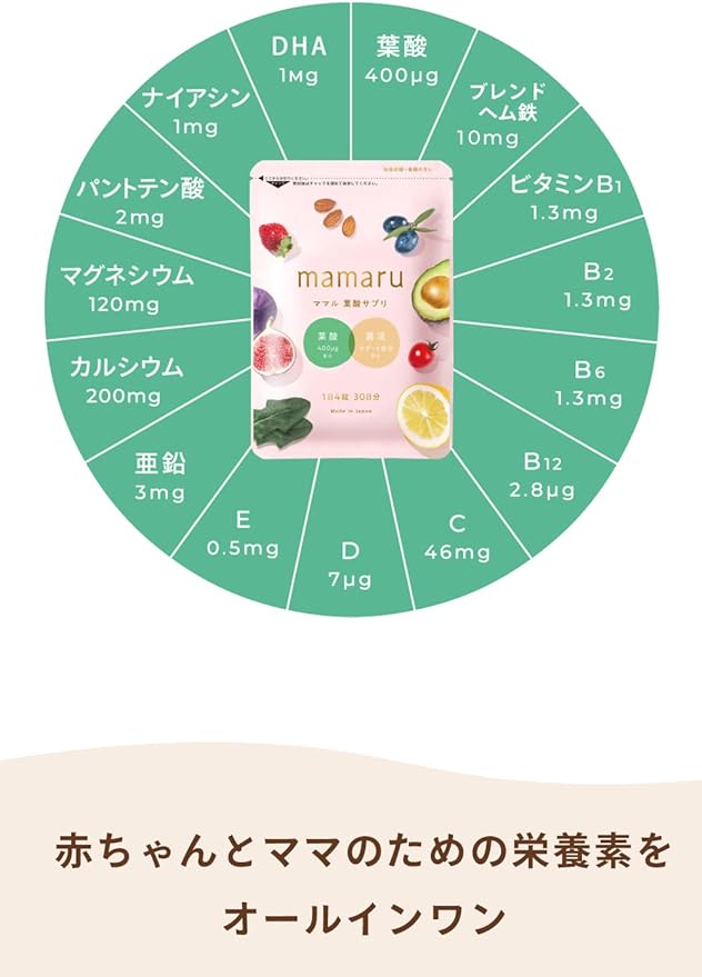 [Official] Folic Acid x Pregnancy - mamaru Folic Acid Supplement Specialized for Pregnancy 1 Bag Pregnant Women Specialized for Pregnancy Seasonal Vitamins Folic Acid Folic Acid Supplement Minerals Ir - BeesActive Australia