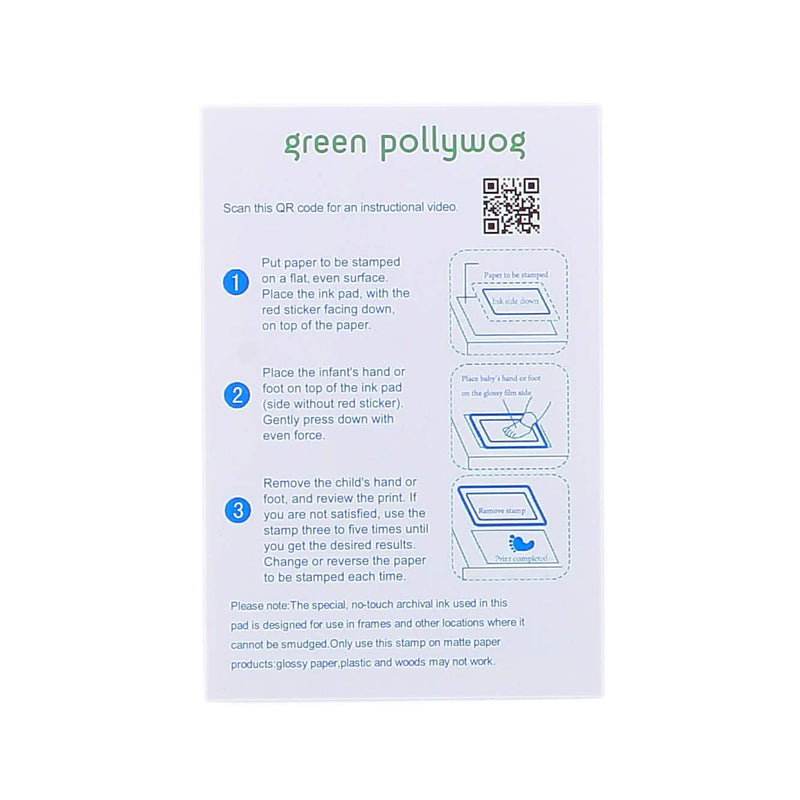 Green Pollywog - Extra-Large Clean Touch Inkless Ink Pad for Pets | Pawprints for Dogs & Cats Non-Toxic | Paw Print Stamp Kit | Dog Paw Print Kit | Cat Footprint Keepsake 2-Pack - BeesActive Australia