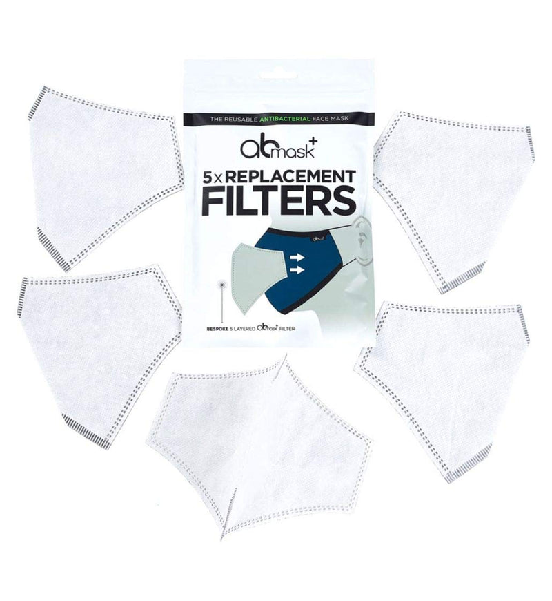 5 x Bespoke Replacement Filters to be Used with The AB Mask - The Reusable Antibacterial face Mask 16 cm x 1 cm x 24 cm - BeesActive Australia