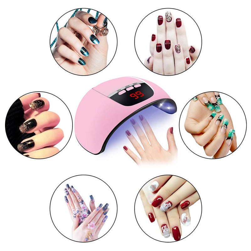 Gel Nail Polish Kit, 45W Nail Dryer Curing Lamp with Nail Art Tools, 3 Timer Setting, Base Nail Tools Decorations and Manicure Tools - BeesActive Australia