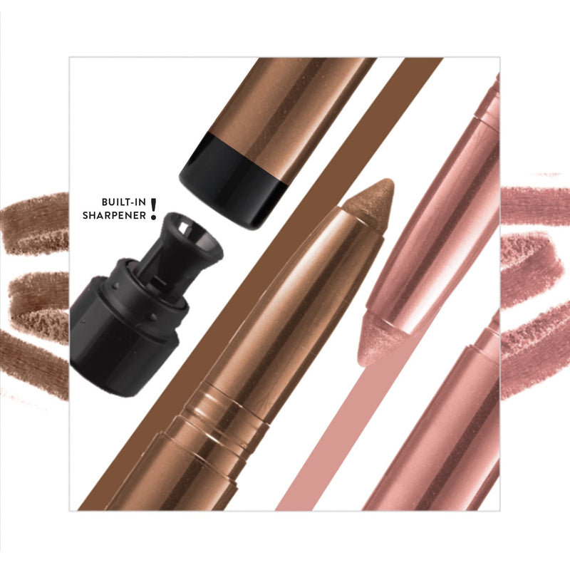 LAURA GELLER NEW YORK Kajal Longwear Kohl Eyeliner Pencil with Caffeine, Smooth & Blendable Makeup, Dark Brown - BeesActive Australia