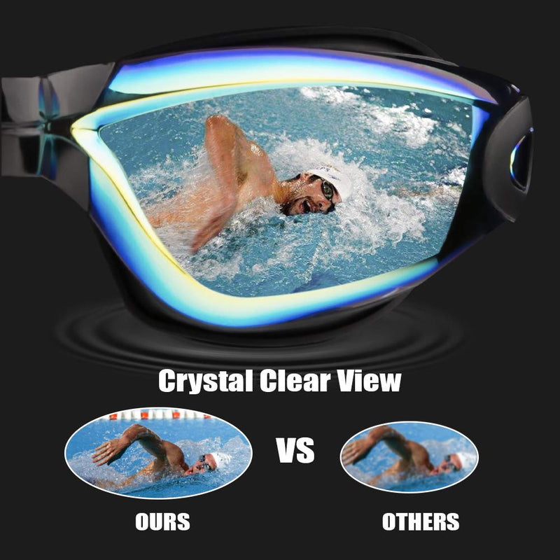 Vorshape Swim Goggles Pack of 2 Swimming Goggle No Leaking Adult Men Women Youth Aqua & Bright Silver - BeesActive Australia