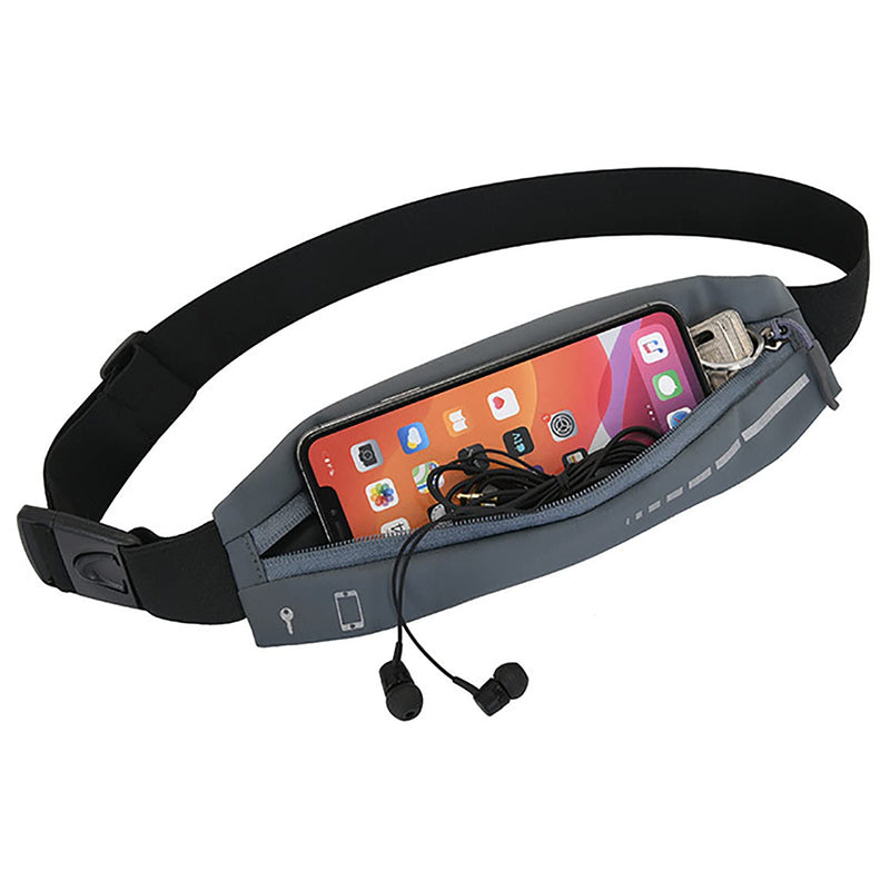 Adjustable Waist Pack Zipper Belt Fits for Most Smartphones Keys Cards Wallets, Design for Running Jogging Hiking Cycling, Running Belt Fits for Men and Women (Grey) Grey - BeesActive Australia