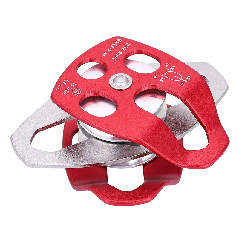 Climbing Pulley Aluminium Metal Alloy 32 KN Large Rescue Pulley Heavy Duty Single Swivel Rope Pulley for Block Climbing Safety Equipment - BeesActive Australia