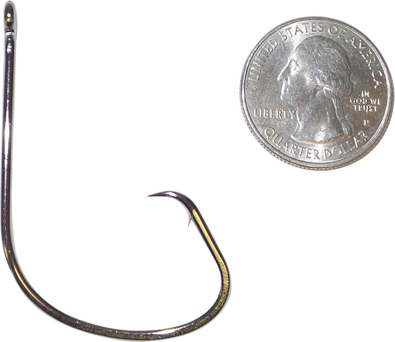 [AUSTRALIA] - Catfishing Sweeper Hooks - 8/0, 25-Pack, Offset, Black Nickle Finish for Rust-Free, Hook Up with More Fish 