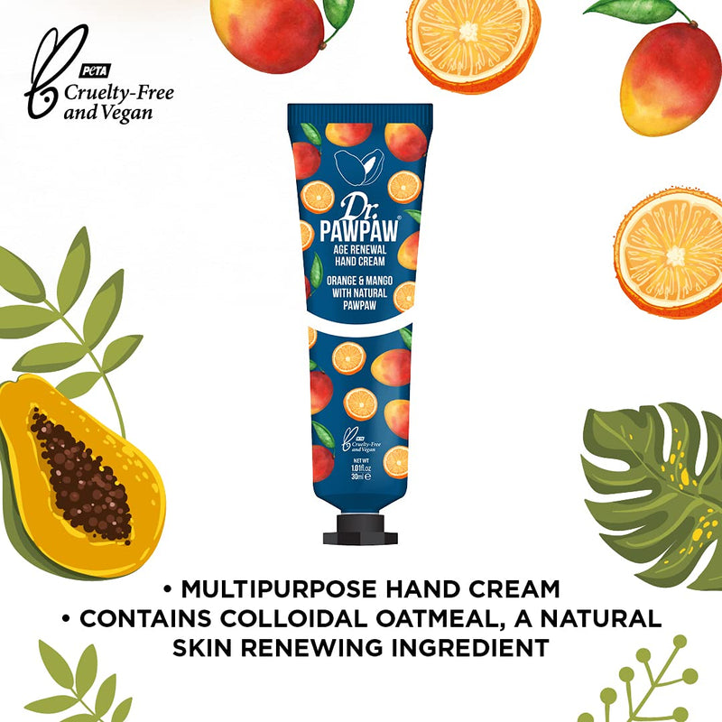 Dr.PAWPAW Age Renewal Hand Cream Trio Set. Vegan and Cruelty Free Hand Cream, with Added Age Renewal Properties. Formulated with Aloe Vera, Olive Oil, & Colloidal Oatmeal | 3 Pack of 1.01 oz Tubes - BeesActive Australia