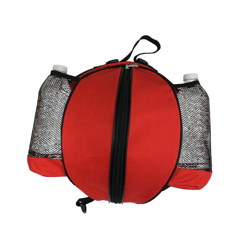 [AUSTRALIA] - FoRapid Size 7 (29.5") Basketball Bag Soccer Ball Football Volleyball Softball Sports Ball Bag Holder Carrier+Adjustable Shoulder Strap 2 Side Mesh Pockets f/ Water Bottle Towel Sports Shoes (Red) Red 