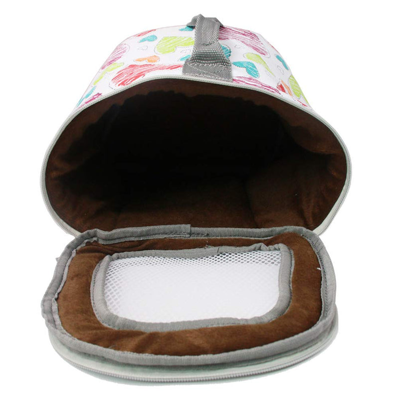 Adnikia Hamster Carrier Bag, Pet Carrier Bags for Hamster, Rat, Hedgehog, Rabbit, Sugar Glider, Chinchilla, Guinea Pig, Squirrel and Other Small Pets, Breathable Outdoor Portable Travel Carrier Bag White - BeesActive Australia