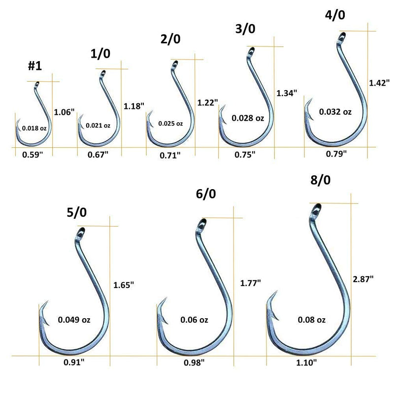 Circle Hooks Saltwater Carbon Steel Strong Live Bait Freshwater 160 High Size Point Catfish Fish Sport - BeesActive Australia