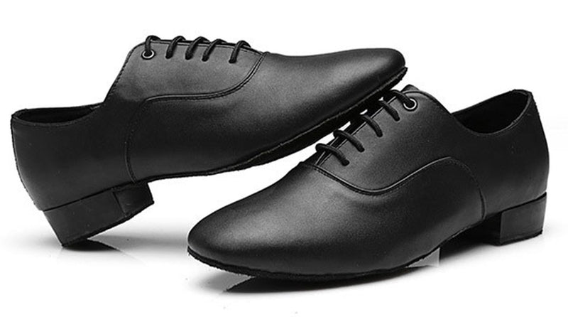 [AUSTRALIA] - TDA Men's Classic Lace-up Leather Tango Ballroom Salsa Latin Dance Wedding Shoes 10 Black 