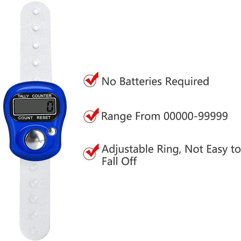 Electronic Finger Counter,5 Digit LCD Electronic Digital Display Finger Hand Tally Counter Counting for Golf,Goods Counting,Lap & Knitting A-4pack - BeesActive Australia