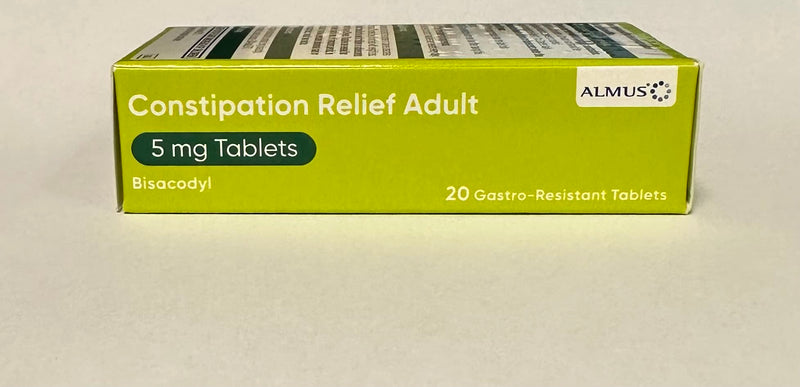 Almus Constipation Relief Gastro-Resistant Tablets 5 mg Bisacodyl - 3 x 20 Tablets - BeesActive Australia