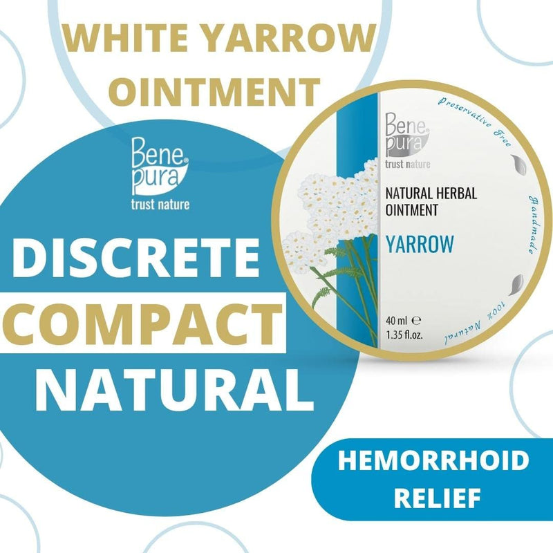 BenePura Hemorrhoids Ointment, Natural White Yarrow Ointment, Soothes Burning, Itching and Discomfort, 40 ml - BeesActive Australia