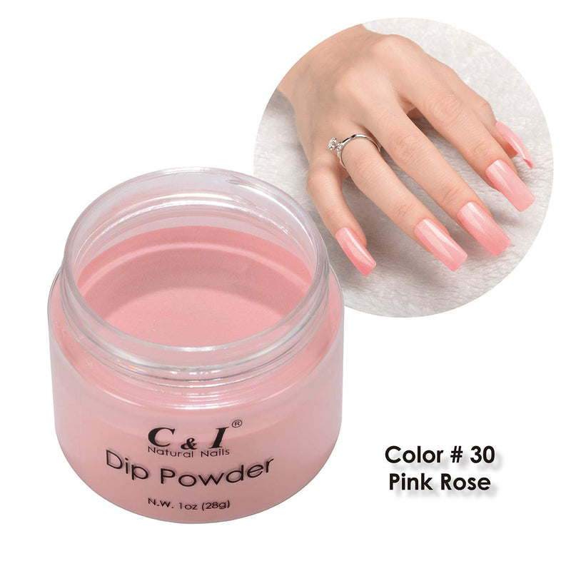C & I Dip Powder Color No.030 Pink Rose Naked Color System - BeesActive Australia