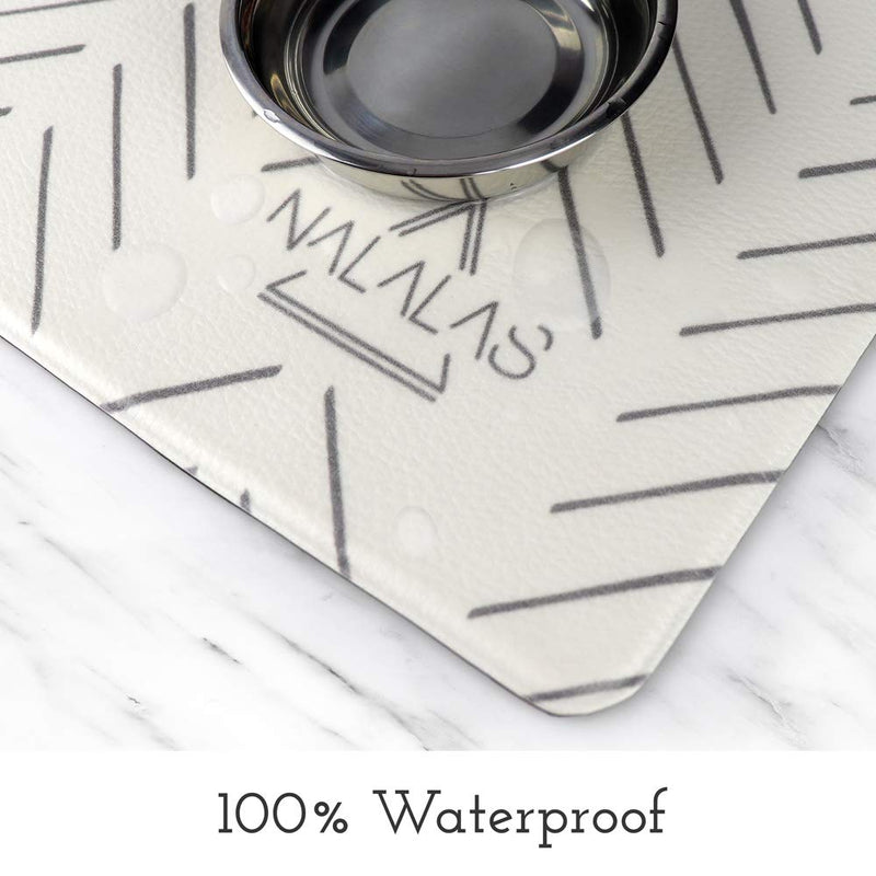 NALALAS Bohemian Large Waterproof Dog Mat - Food & Water Pet Food Mat, Cat Food Mat, Dog Food Mat for Floors - Waterproof Nonslip Eco-Friendly Pet Dog Placemats - Food & Water Dog Bowl Mats 16.5"x28" Mud Cloth - BeesActive Australia