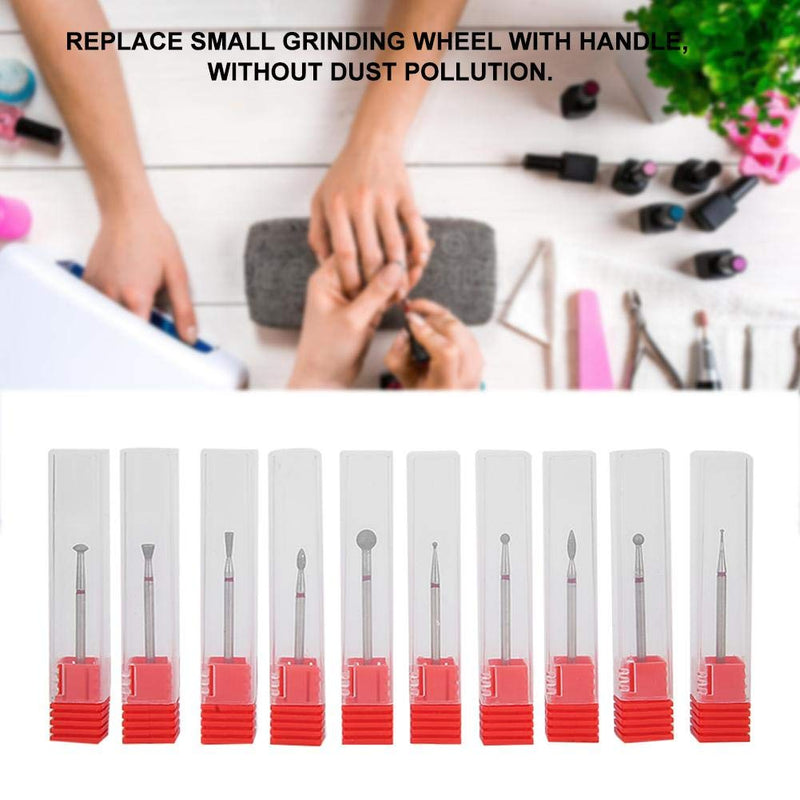 Efficient Pedicure Bit, Reliable And Durable Nail Drill Bits, Safe And Reliable Manicure Store Salon Shop for Home Beauty Salon(F1-F10) F1-F10 - BeesActive Australia