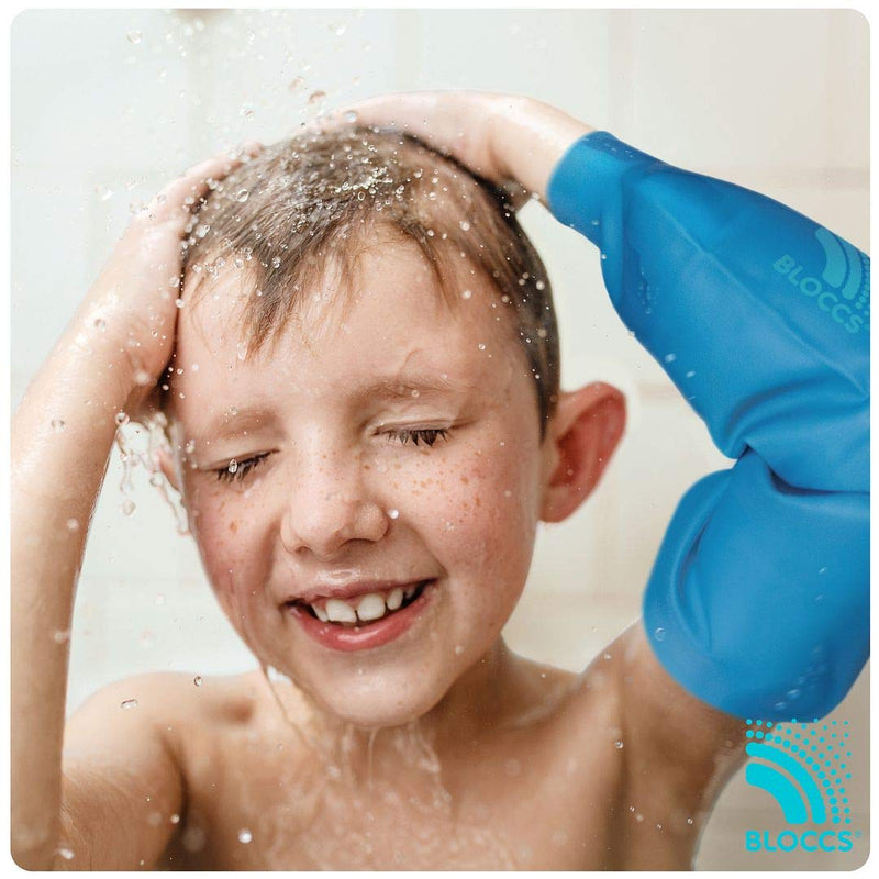 Bloccs Waterproof PICC Line Cover. Midline Elbow Protector. Swim, Shower & Bathe. Watertight Protection, Child (Large) L - BeesActive Australia
