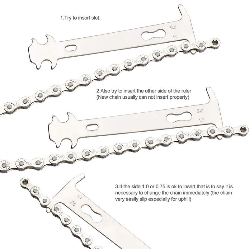 A AKRAF Bike Link Plier + Chain Breaker Splitter Tool + Chain Checker + 3 Pairs Bicycle Missing Links, Bike Link Opener Closer Plier Chain Cutter Connector Wear Indicator Tool (New Version) - BeesActive Australia