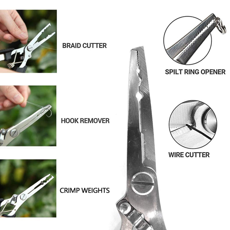 Luoyer Fish Gripper Fishing Pliers Set Fishing Tools Kit Fish Grabber with 40lbs Scale and Measuring Tape Fishing Hook Remover Saltwater Fishing Gifts for Men - BeesActive Australia
