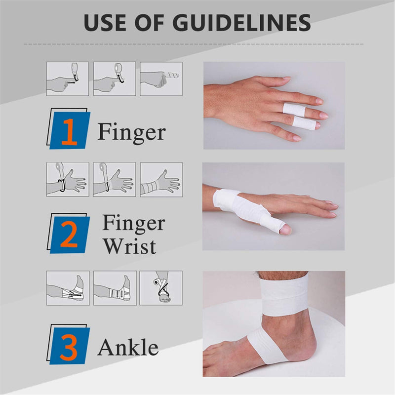 Self Adhesive Wrap Cohesive Wrap Bandages 6 Count 3" x 5 Yards, Medical Tape, Adhesive Flexible Breathable First Aid Non Woven Rolls, Stretch Athletic, Ankle Sprains & Swelling, Sport Beige 6 Count (Pack of 1) - BeesActive Australia