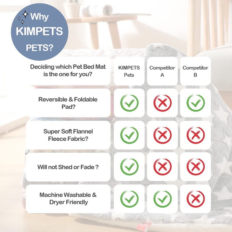Kimpets Soft Flannel Thickened Pet Soft Fleece Pad Pet Bed Mat for Puppy Dog Cat Sofa Cushion Home Rug Keep Warm Sleeping Cover Large - BeesActive Australia