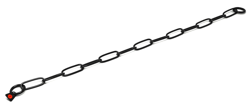 Herm Sprenger Black Stainless Steel Long Link Fur Saver Dog Training Collar No-Pull Slip Chain for Small Medium Large Dogs for Easy Control Made in Germany 21in (54cm) x 3mm - BeesActive Australia