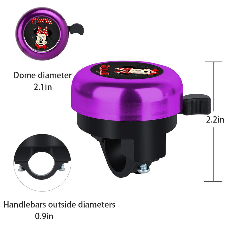 cuwana Bike Bell Aluminum Frozen Elsa Princess Minnie Stitch Cartoon Cute Bicycle Bell Loud Clear Sound Bike Accessories for Adults Kids Girls Boys Women - BeesActive Australia