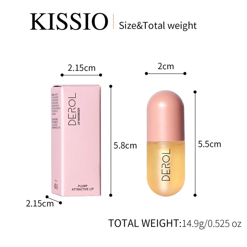 KISSIO Lip Plumper,Natural Lip Plumper,derol Lip Plumper Set,lip plumping lip gloss,lip plumper gloss,Lip Enhancer Make Lips Fuller and Moisturizing 5.5ml,Beautiful Fuller,Lip Mask 02#Light color - BeesActive Australia