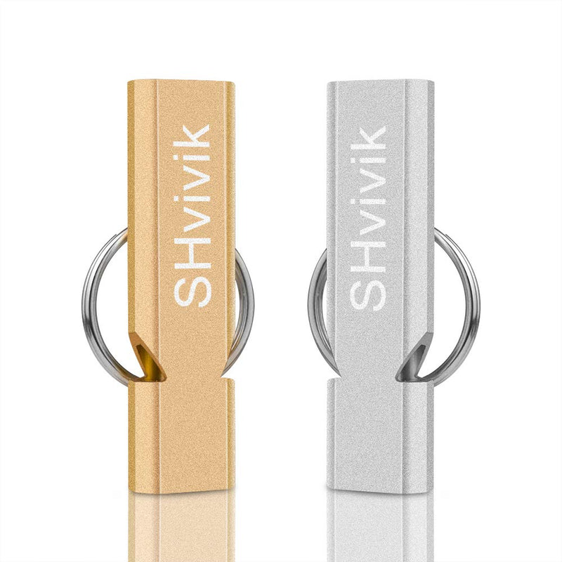 SHvivik Emergency Whistle, 2PCS Premium Safety Survival Whistles with Lanyard Keychain, High Pitch Double Tubes for Outdoor Hiking Camping Hunting Fishing Boating - BeesActive Australia