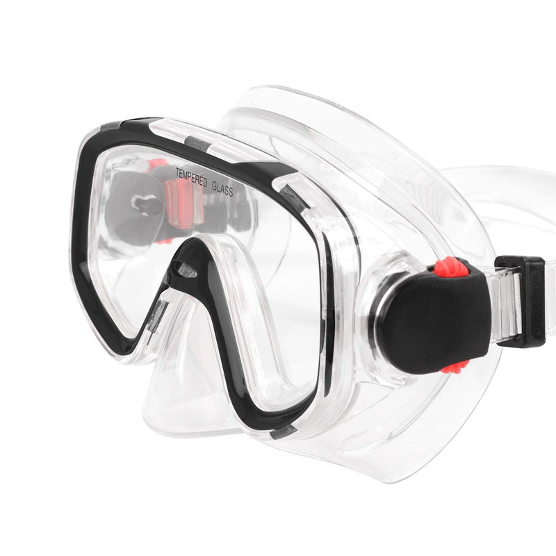 MioCloth Kids Youth Swim Goggles Swimming Diving Snorkel Cover Nose for Children Boy Girl Black/Red - BeesActive Australia