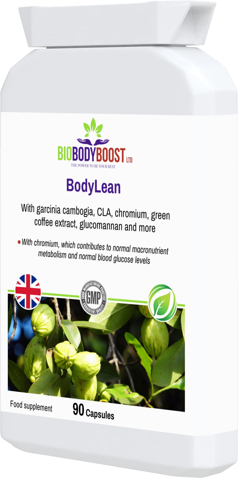BodyLean | Garcinia Cambogia, CLA, Chromium, Green Coffee Extract, Glucomannan and More | Normal Macronutrient Metabolism, Normal Blood Sugar Levels | 90 Vegetarian Capsules - BeesActive Australia
