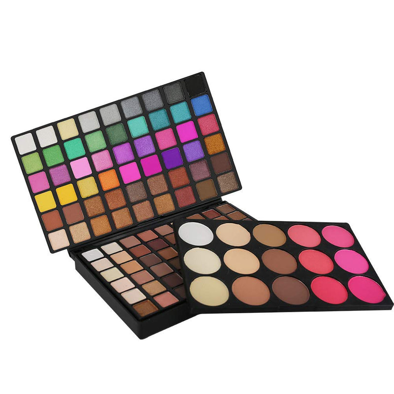 Pure Vie Professional Highlight Eyeshadow Palette Makeup Contouring Kit - 108 Colors Highly Pigmented Nudes Warm Matte Shimmer Cosmetic Eye Shadows Pallet with 15 Blusher - Holiday Gift Set 123 colors - BeesActive Australia