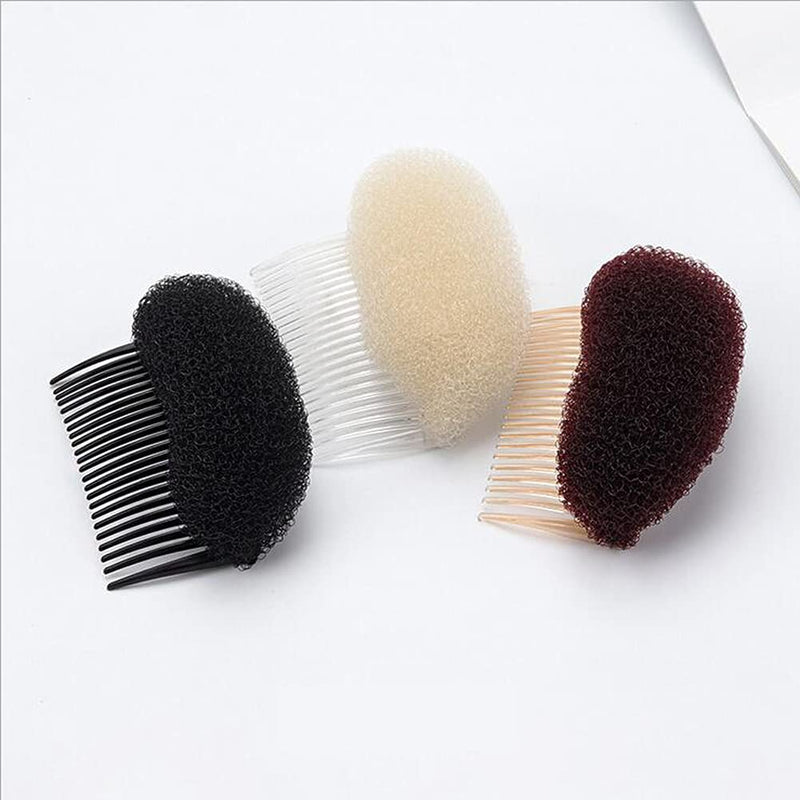 2 PCS Hair Bump Inserts Women Sponge Volume Bump Inserts Hair Comb Hair Bases Hair Styling Tools Black Sponge Hair Accessories Beige - BeesActive Australia