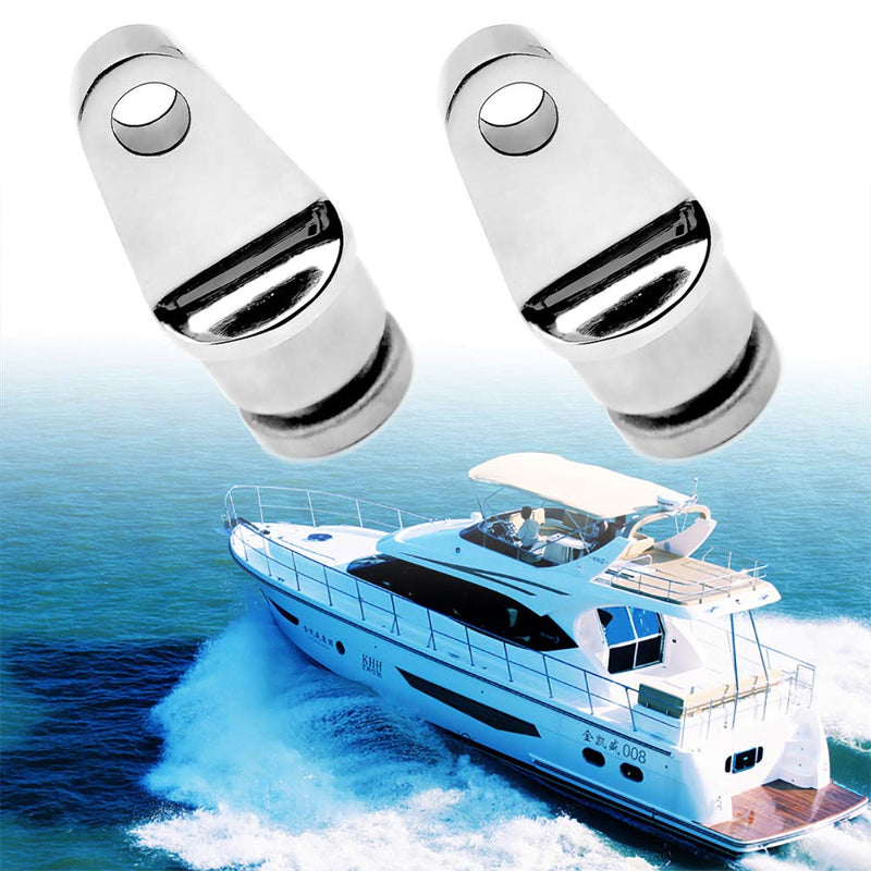 Amadget 2PCS Stainless Steel Boat Bimini Top Fitting Round Inside Eye End Hardware for O.D. 7/8”Tube - BeesActive Australia