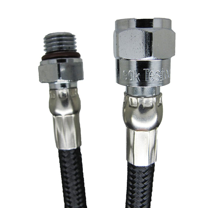 Scuba Choice (SCMP-08) 33-Inch Kevlar Nylon Braided HP High Pressure Hose for 1st Stage Gauge, Black - BeesActive Australia
