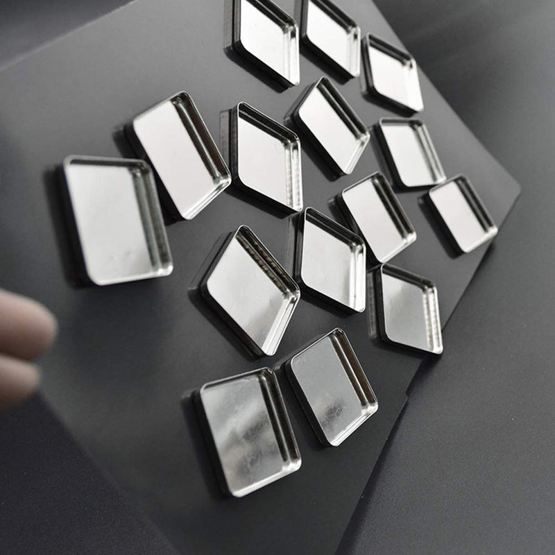 Lurrose 56pcs Empty Square Metal Pans for Magnetic Eyeshadow Makeup Palette Pressed Powder(26mm) - BeesActive Australia