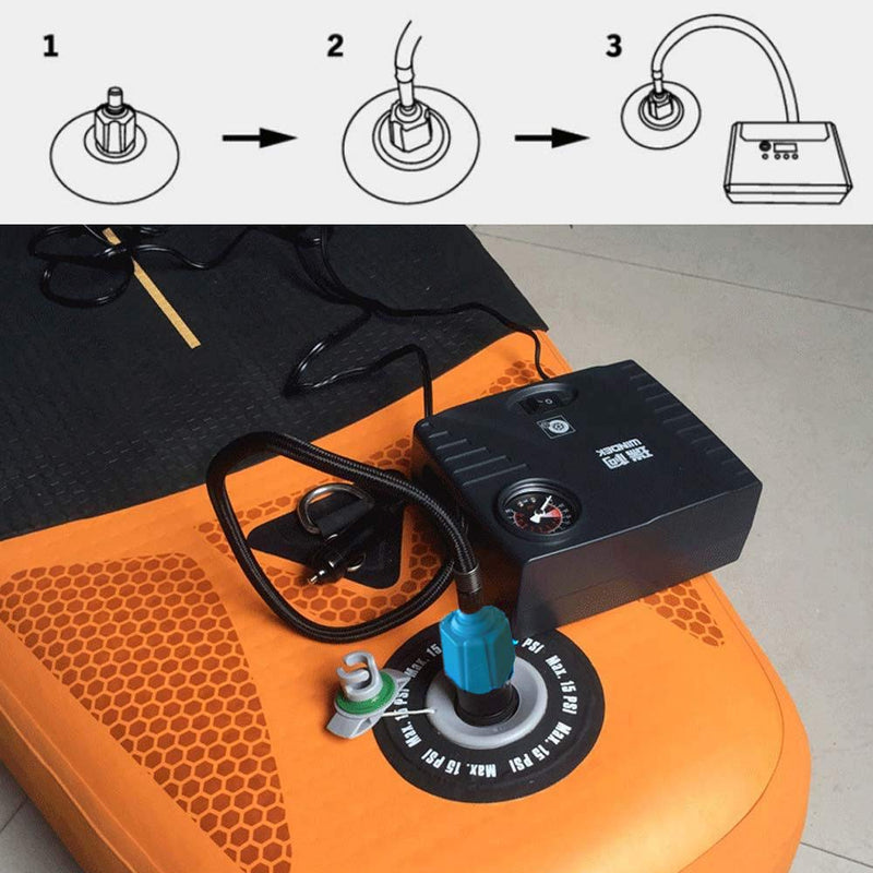 PeSandy Inflatable SUP Pump Adaptor Compressor Paddle Board Pump Adapter, SUP Valve Adapter Connector Conventional Air Pump Adapter for Stand Up Paddle Board & Dinghy,Inflatable Boat Air Valve Adapter Blue - BeesActive Australia