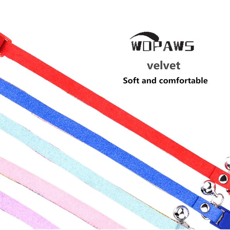 WDPAWS Cat Collar Breakaway Bling Diamond Rhinestone with Bell Adjustable for Cats and Kitten Girl boy Pink - BeesActive Australia