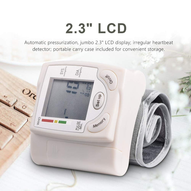 Blood Pressure Monitor - Smart Digital LCD Wrist Cuff Blood Pressure Measuring Tool Measurement Home - BeesActive Australia