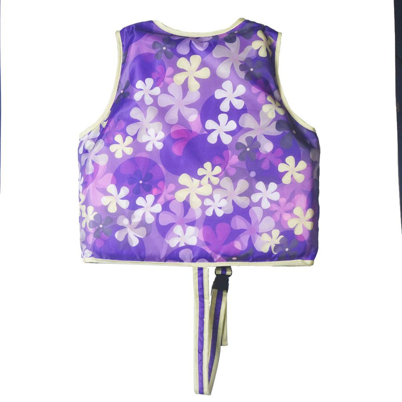 Megartico Swim Float Vest Kids Childrens Swimming Jacket Buoyant Aid (Puppy Dog/Flower Power/Shark/Dorado) New Purple Sakura 2-4 - BeesActive Australia