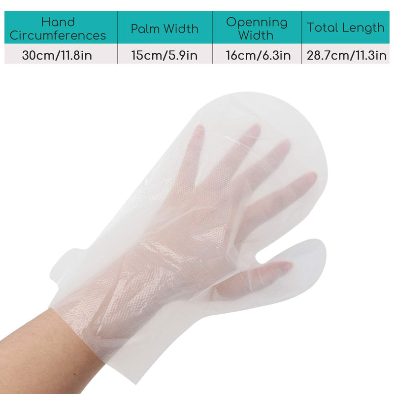 200pcs Plastic Paraffin Bath Bags for Hand, Segbeauty Larger and Thicker Paraffin Wax Hand Liners, Therabath Spa Mitt Glove Liners for Paraffin Wax Machine and Wax Treatment Large - BeesActive Australia