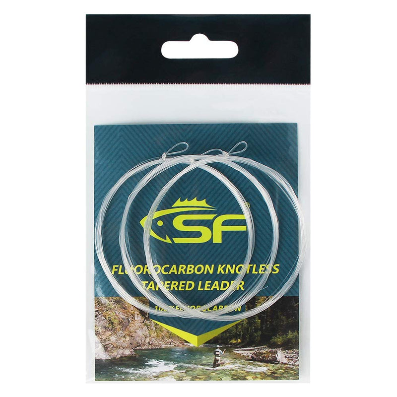 SF Pre-Tied Loop Fly Fishing Tapered Leader Nylon(6 Packs) 9FT-5X & Pre-Tied Loop Fly Fishing Tapered Leader Fluorocarbon 9FT 5X 3 Packs Combo - BeesActive Australia