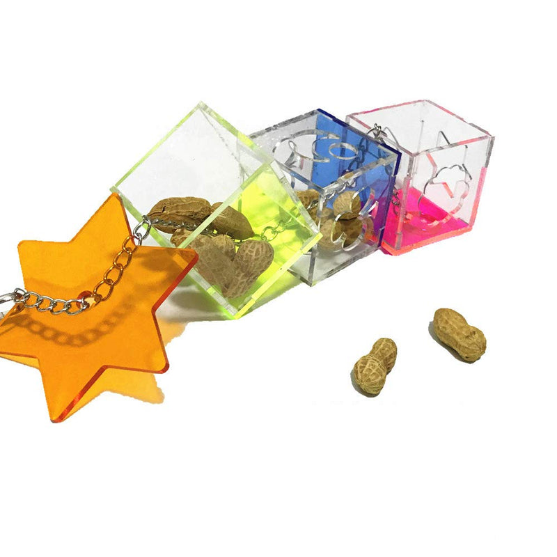 OFLAO Bird Foraging Toys,Creative Parrot Feeder Box,Hanging Treat Foraging Toy for Anchovies,Parakeets,Cockatiel,Conure,Mynah,Macow - BeesActive Australia