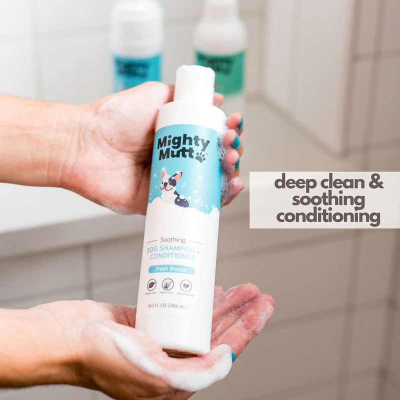 Mighty Mutt Natural and Hypoallergenic Dog Shampoo & Conditioner | Anti-Itch, Deodorizing and Soothing Dog Shampoo for Smelly Dogs (9oz.) - BeesActive Australia